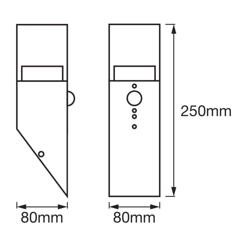 Ledvance - LED Екстериорен аплик със сензор CRYSTAL 1xLED/5W/230V IP44