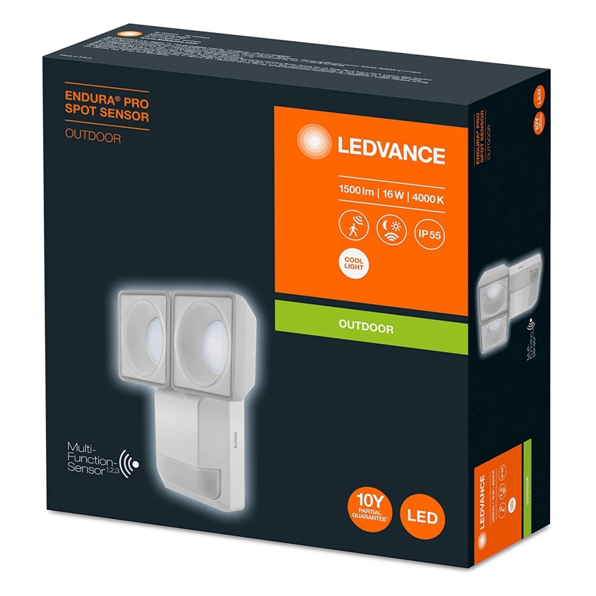 Ledvance - LED Екстериорен аплик със сензор SPOT 2xLED/8W/230V IP55