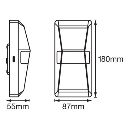 Ledvance - LED Екстериорен аплик със сензор UPDOWN LED/10W/230V IP55