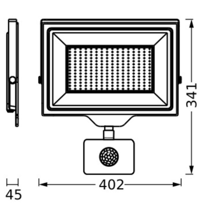 Ledvance - LED Екстериорен прожектор за стена с сензор FLOODLIGHT ESSENTIAL LED/200W/230V IP65