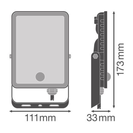 Ledvance - LED Екстериорен прожектор за стена със сензор FLOODLIGHT LED/20W/230V IP65