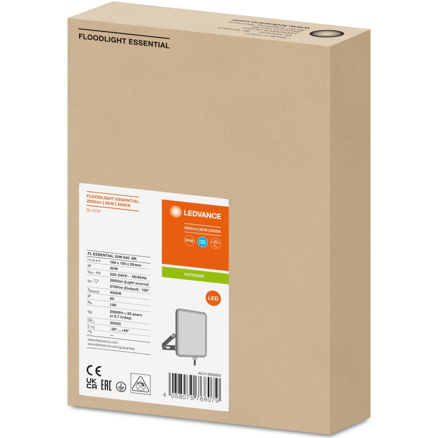 Ledvance - LED Екстериорен стенен прожектор FLOODLIGHT LED/30W/230V 4000K IP65