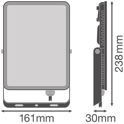 Ledvance - LED Екстериорен стенен прожектор FLOODLIGHT LED/50W/230V 4000K IP65