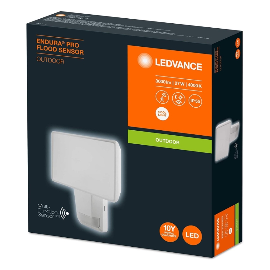 Ledvance - LED Екстериорен стенен прожектор със сензор FLOOD LED/27W/230V IP55