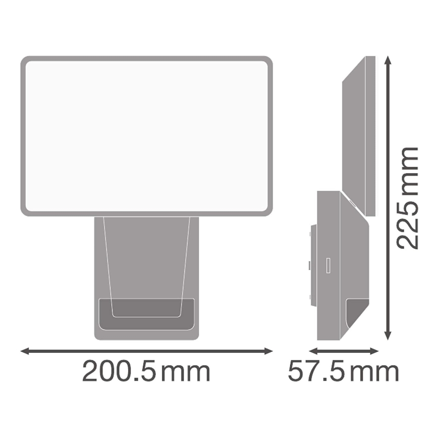 Ledvance - LED Екстериорен стенен прожектор със сензор FLOOD LED/27W/230V IP55
