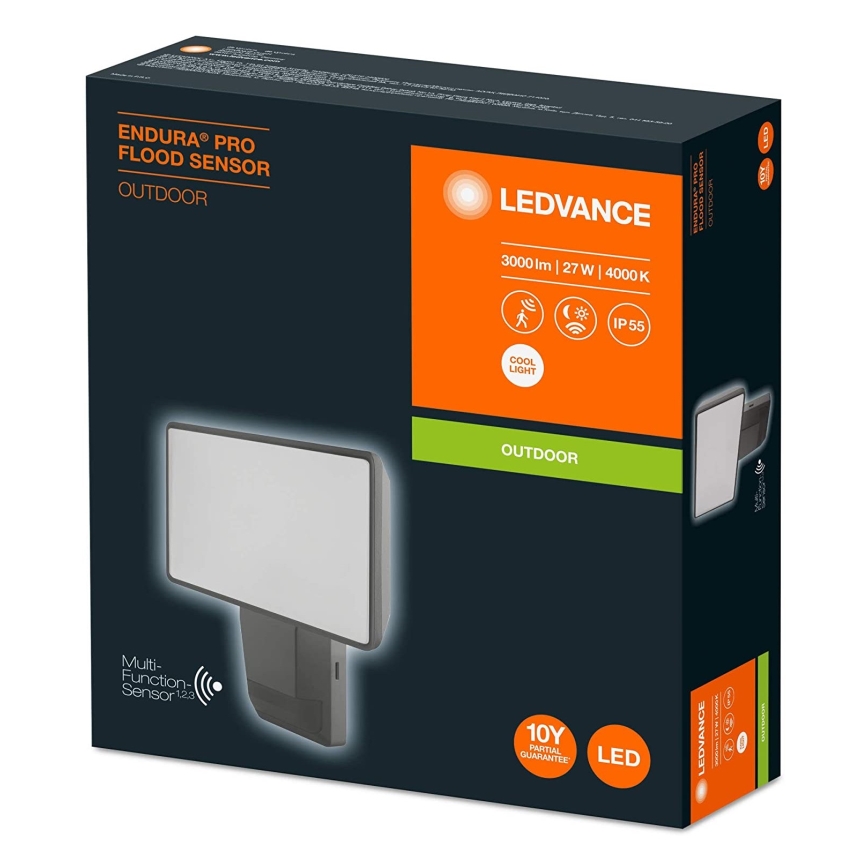 Ledvance - LED Екстериорен стенен прожектор със сензор FLOOD LED/27W/230V IP55