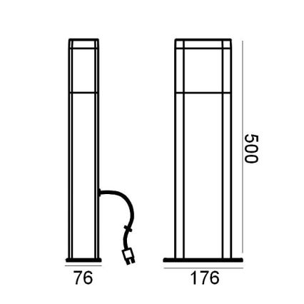 Ledvance - LED Екстериорна лампа ENDURA HYBRID DALLAS LED/4W/12V IP44