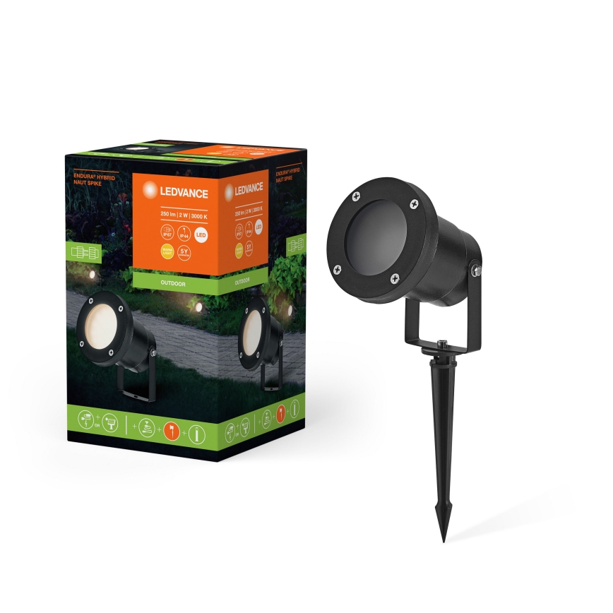 Ledvance - LED Екстериорна лампа ENDURA HYBRID NAUT SPIKE LED/2W/12V IP44