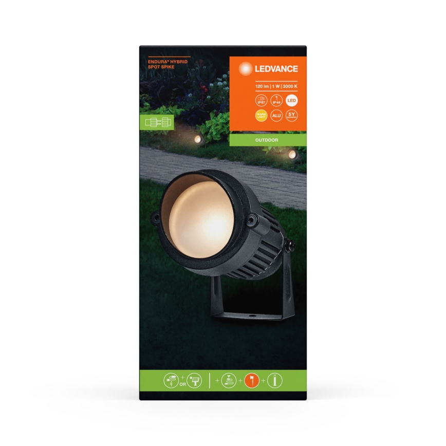 Ledvance - LED Екстериорна лампа ENDURA HYBRID SPOT SPIKE LED/1W/12V IP44