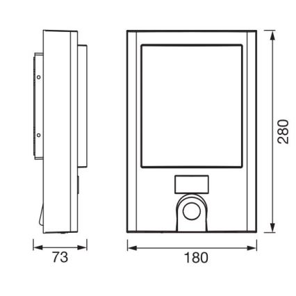 Ledvance - LED Димируем екстериорен аплик със сензор и камера SMART+ LED/22W/230V IP44 Wi-Fi