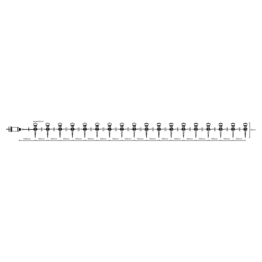 Ledvance - LED Екстериорни декоративни лампички DOT 18xLED/0,7W/230V IP66