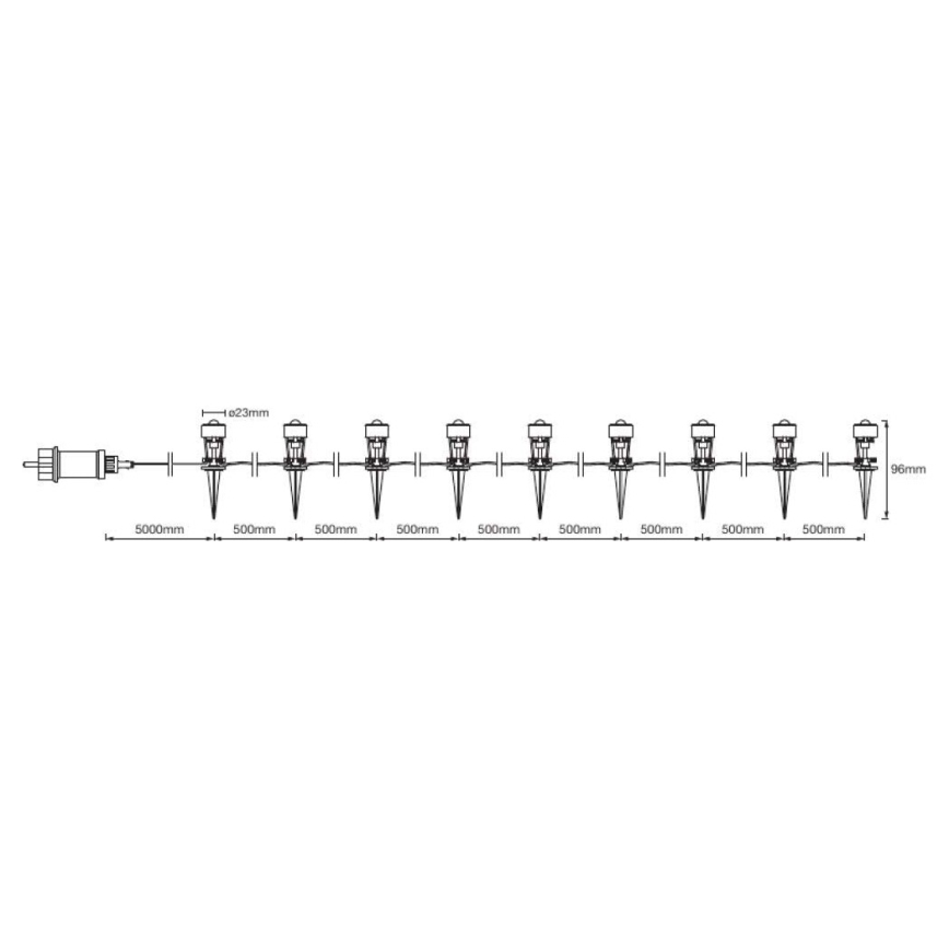 Ledvance - LED Екстериорни декоративни лампички DOT 9xLED/0,7W/230V IP65