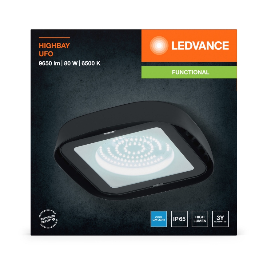 Ledvance - LED Индустриален плафон HIGHBAY LED/80W/230V IP65 6500K