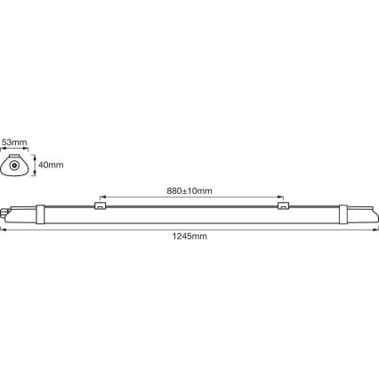 Ledvance - LED Индустриална флуоресцентна лампа DAMP LED/18W/230V IP65