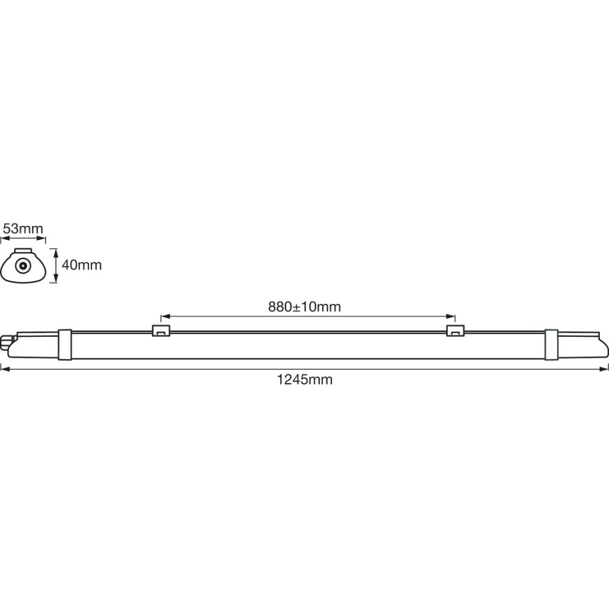 Ledvance - LED Индустриална флуоресцентна лампа DAMP LED/18W/230V IP65