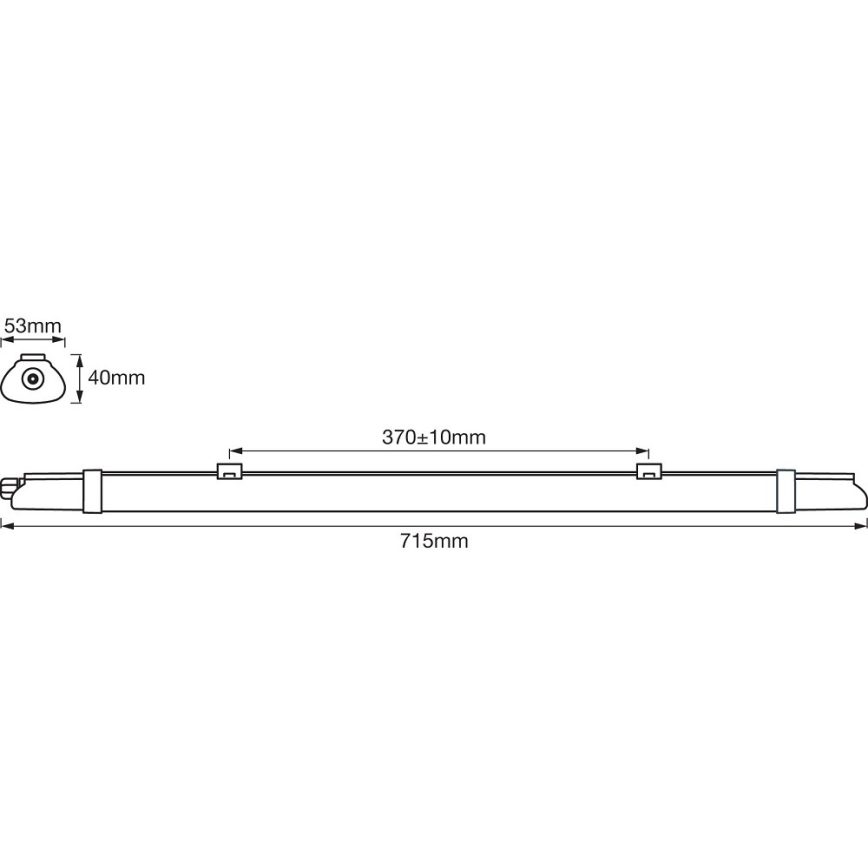 Ledvance - LED Индустриална флуоресцентна лампа DAMP LED/9W/230V IP65