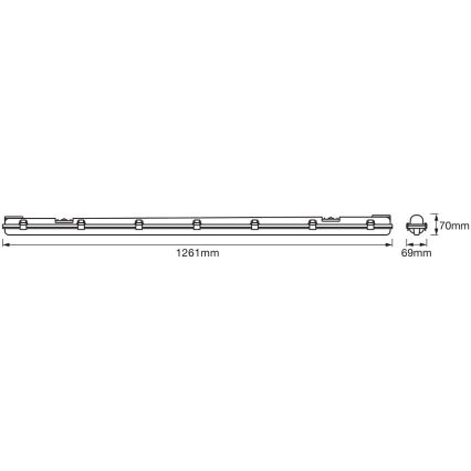 Ledvance - LED Индустриална флуоресцентна лампа DAMP T8 1xG13/15W/230V IP65