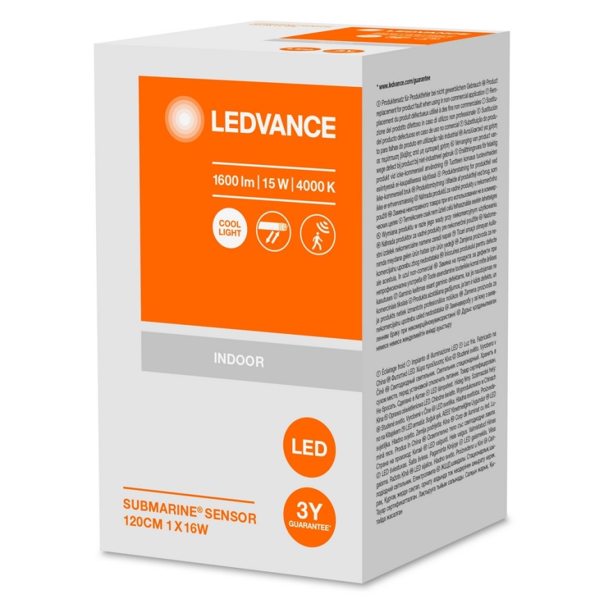 Ledvance - LED Индустриална лампа със сензор SUBMARINE 1xG13/16W/230V IP65