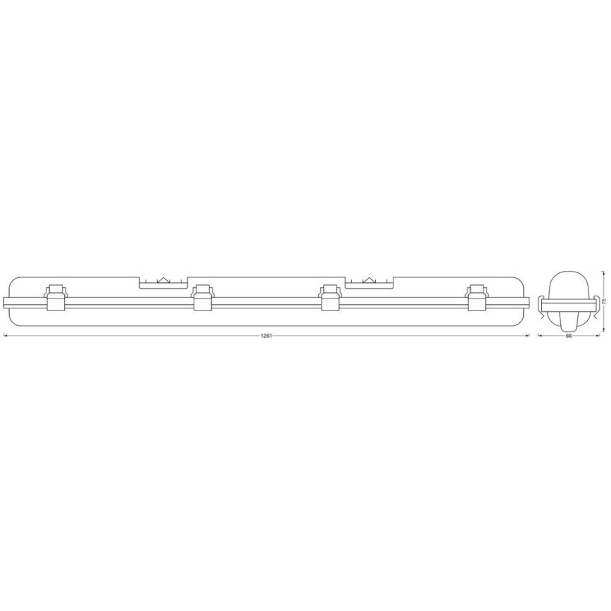 Ledvance - LED Индустриална лампа със сензор SUBMARINE 1xG13/16W/230V IP65