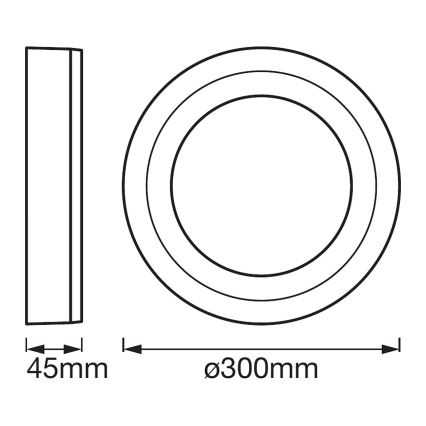 Ledvance - LED Лампа ROUND LED/18W/230V ⌀ 30 см