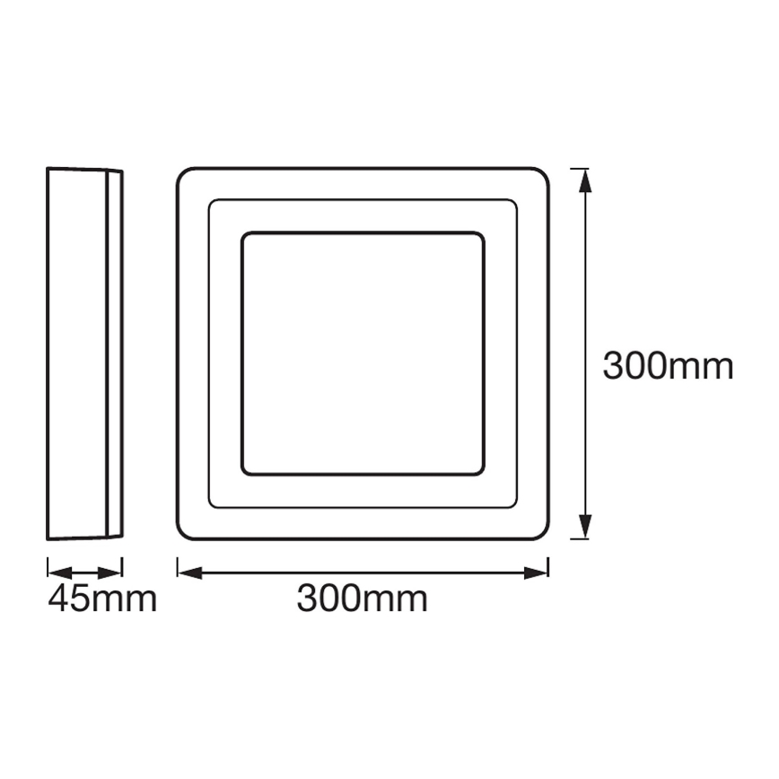 Ledvance - LED Лампа SQUARE LED/18W/230V