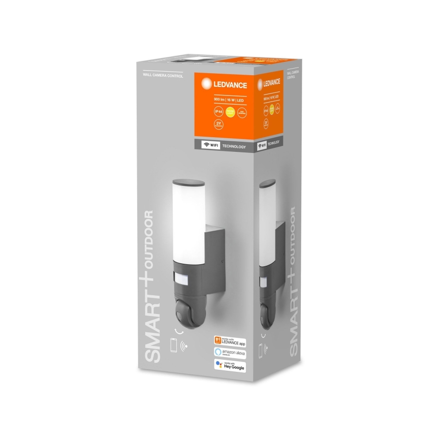 Ledvance - LED Димируем екстериорен аплик със сензор и камера SMART+ LED/16W/230V Wi-Fi IP44