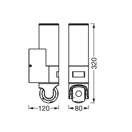 Ledvance - LED Димируем екстериорен аплик със сензор и камера SMART+ LED/16W/230V Wi-Fi IP44