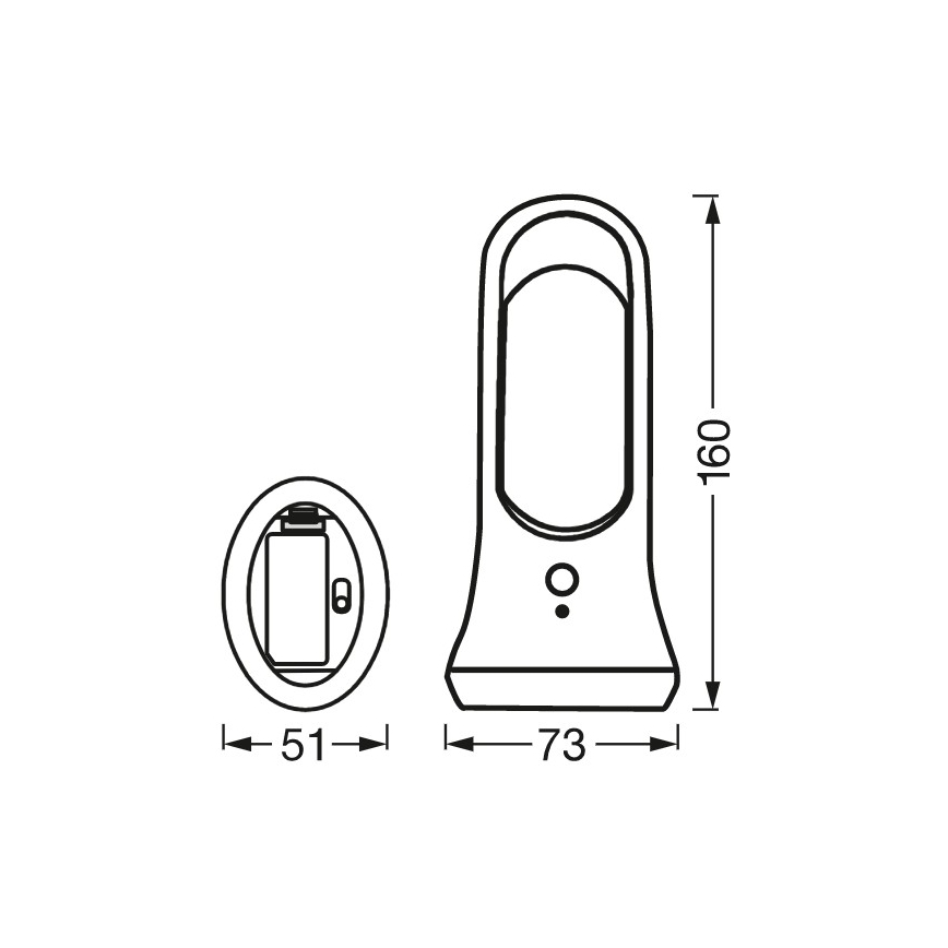 Ledvance - LED Лампа за ориентация със сензор MOBILE LED/0,7W/4xAAA