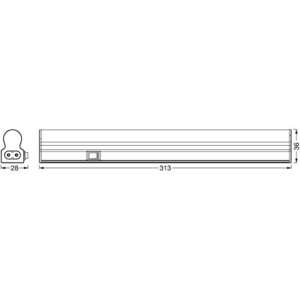 Ledvance - LED Лампа за под кухненски шкаф със сензор BATTEN LED/4W/230V 32 см
