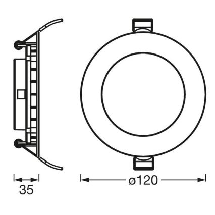 Ledvance - LED Лампа за вграждане SLIM LED/8W/230V 3000K