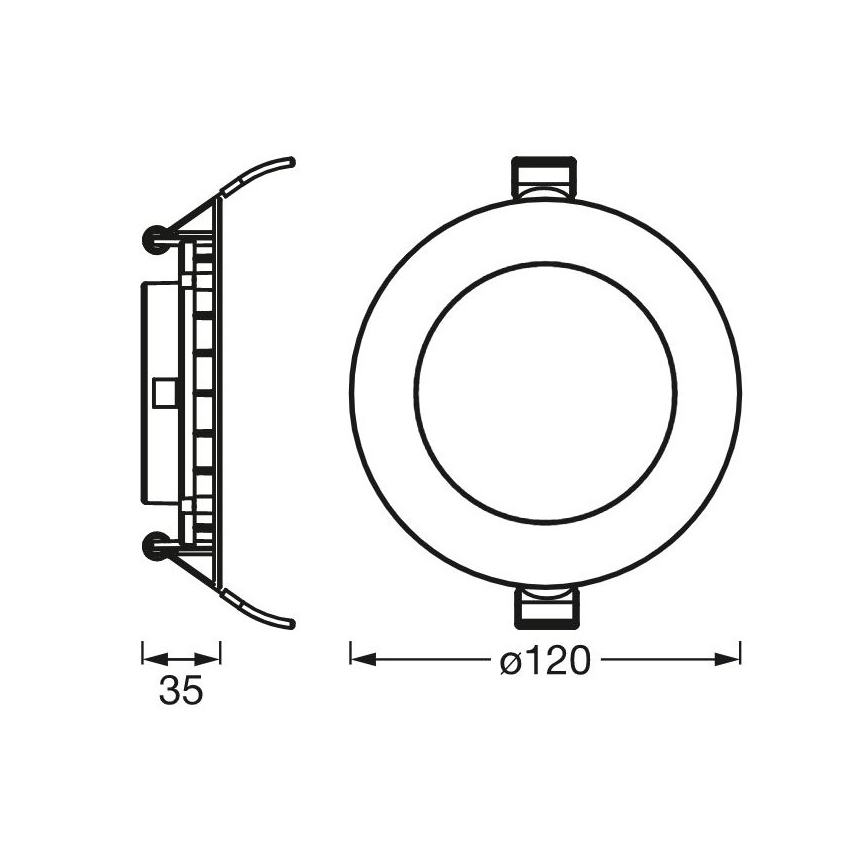 Ledvance - LED Лампа за вграждане SLIM LED/8W/230V 3000K