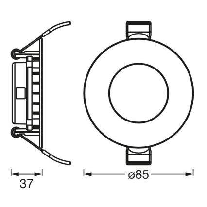 Ledvance - LED Луничка SLIM LED/4,5W/230V 3000K