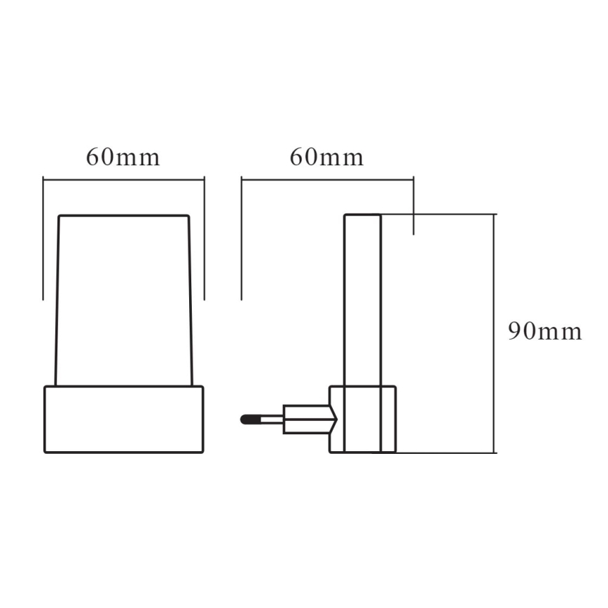 Ledvance - LED Нощна лампа със сензор LUNETTA LED/0,28W/230V 3000K