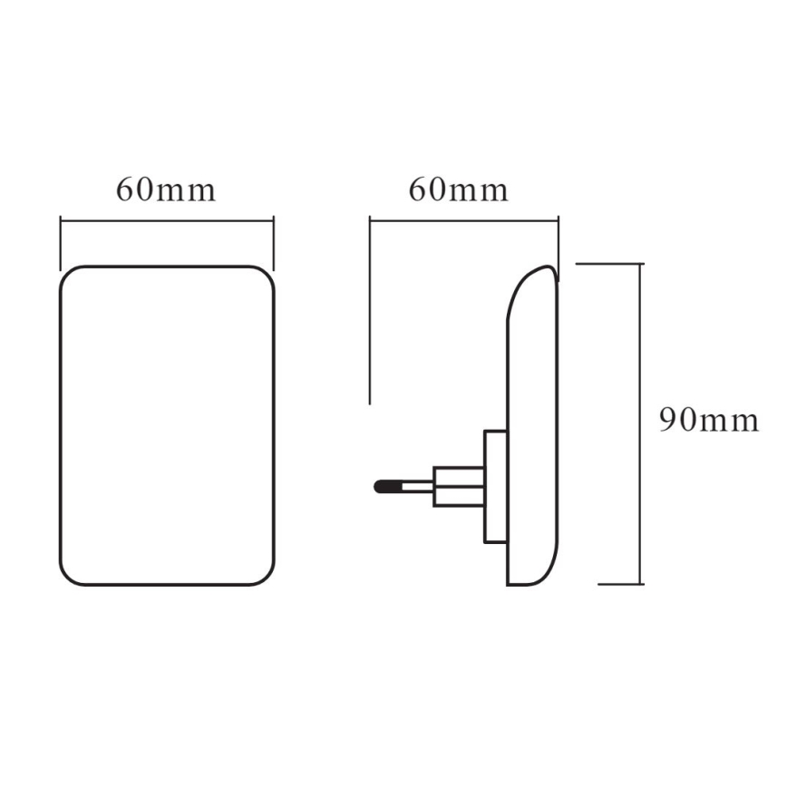 Ledvance - LED Нощна лампа със сензор LUNETTA LED/0,28W/230V 3000K