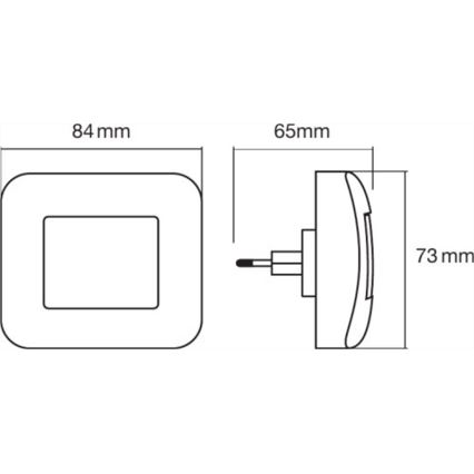 Ledvance - LED Нощна лампа със сензор LUNETTA LED/0,2W/230V 3000K