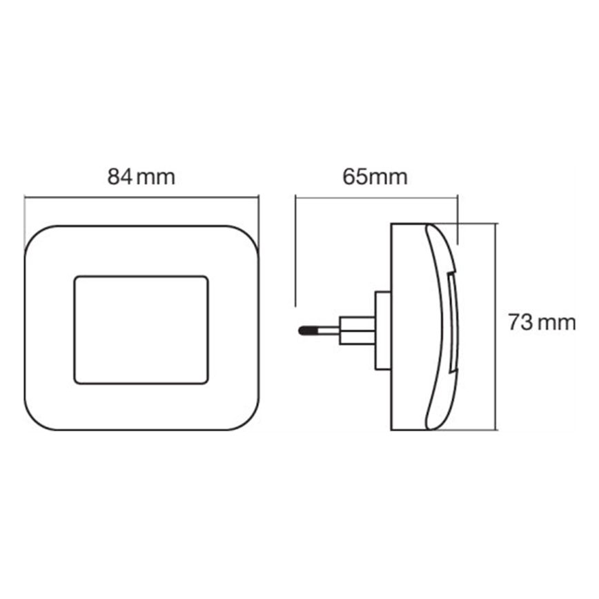 Ledvance - LED Нощна лампа със сензор LUNETTA LED/0,2W/230V 3000K