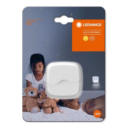 Ledvance - LED Нощна лампа за контакт със сензор LUNETTA LED/0,5W/230V 3000K