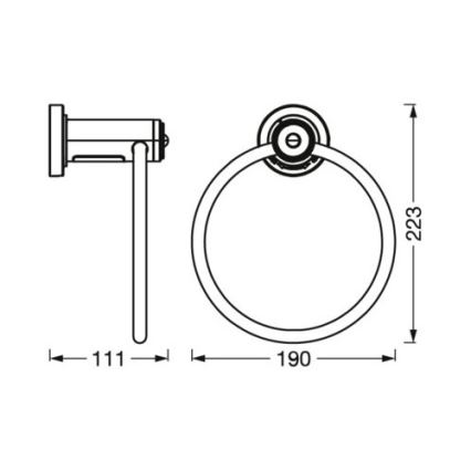 Ledvance - Държач за кърпи с LED подсветка 3xAAA IP44