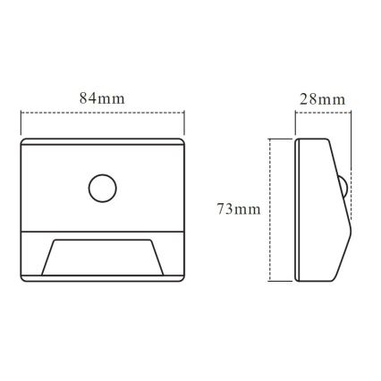 Ledvance - LED осветително тяло за стълби с сензор NIGHTLUX LED/0,25W/3×AAA IP54