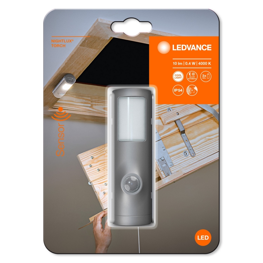 Ledvance - LED осветително тяло със сензор NIGHTLUX LED / 0.35W / 3xAAA IP54