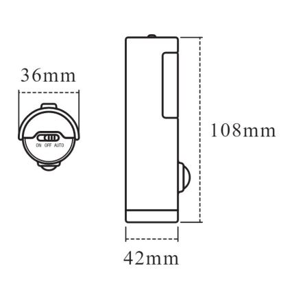 Ledvance - LED осветително тяло със сензор NIGHTLUX LED / 0.35W / 3xAAA IP54