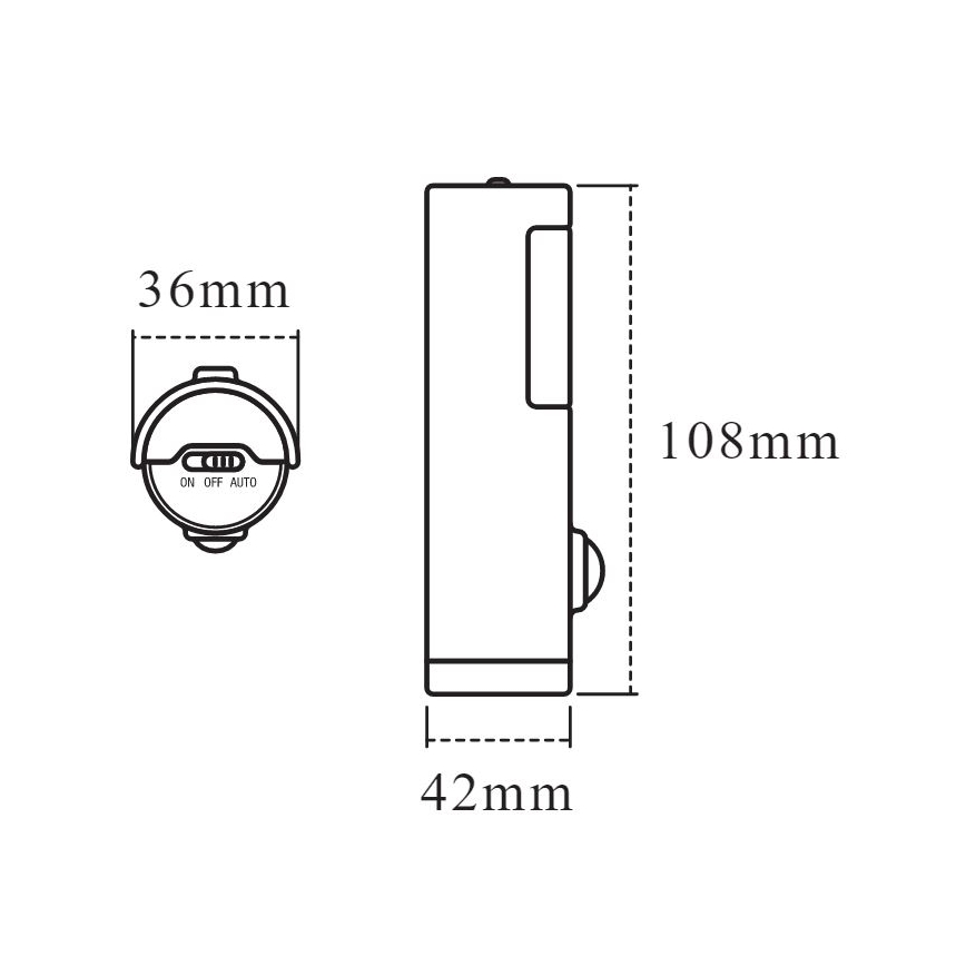 Ledvance - LED осветително тяло със сензор NIGHTLUX LED / 0.35W / 3xAAA IP54