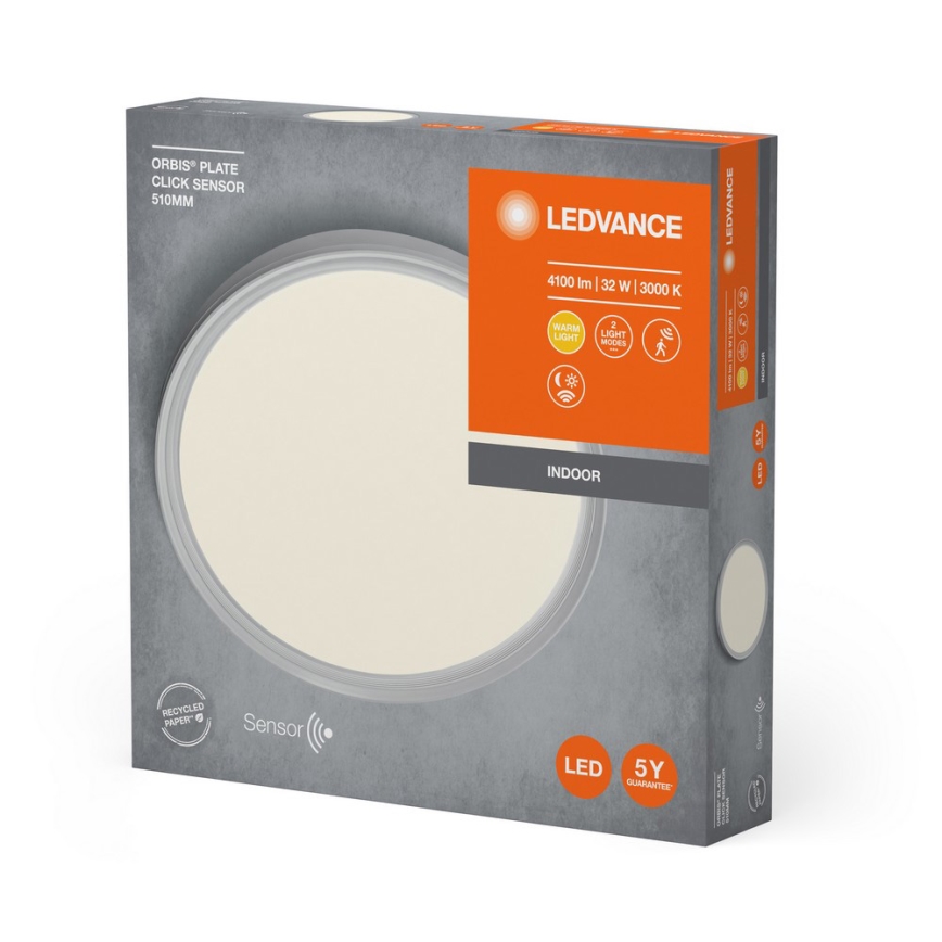 Ledvance - LED Плафон със сензор PLATE LED/32W/230V 3000K