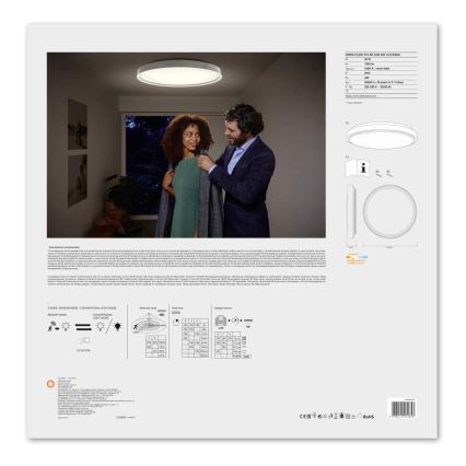 Ledvance - LED Плафон със сензор PLATE LED/32W/230V 3000K