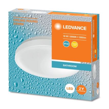 Ledvance - LED Плафон за баня CEILING ROUND LED/18W/230V 3000K IP44