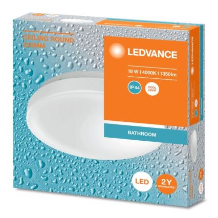 Ledvance - LED Плафон за баня CEILING ROUND LED/18W/230V 4000K IP44
