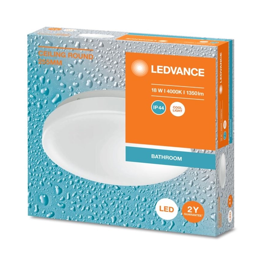Ledvance - LED Плафон за баня CEILING ROUND LED/18W/230V 4000K IP44