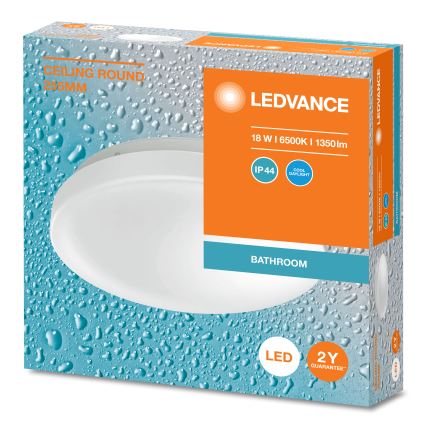 Ledvance - LED Плафон за баня CEILING ROUND LED/18W/230V 6500K IP44