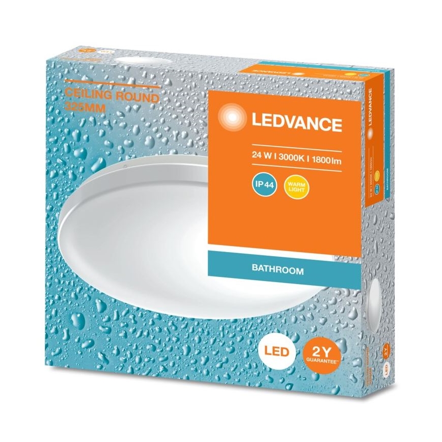 Ledvance - LED Плафон за баня CEILING ROUND LED/24W/230V 3000K IP44