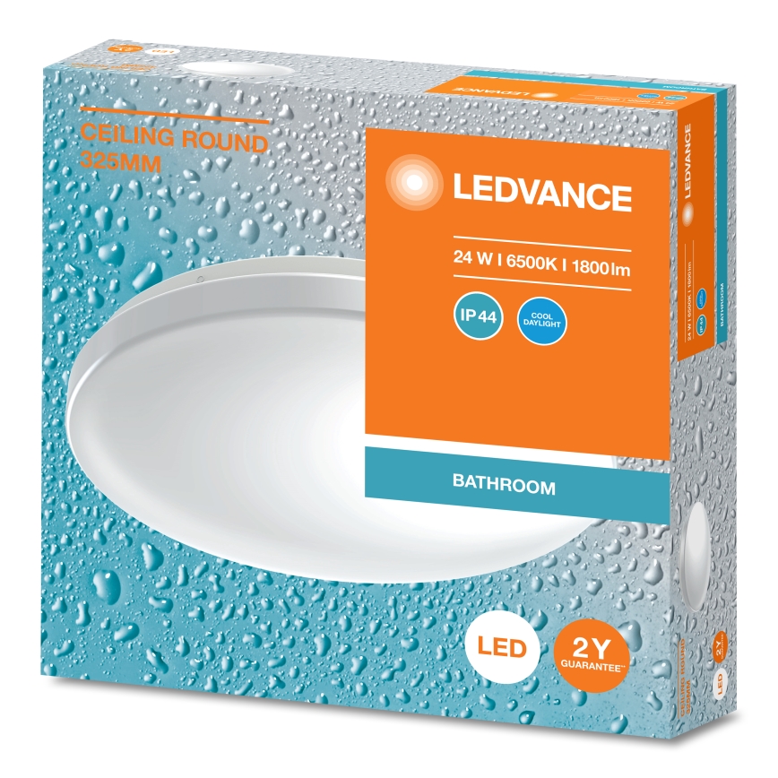 Ledvance - LED Плафон за баня CEILING ROUND LED/24W/230V 6500K IP44